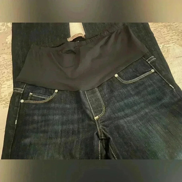 Paige Maternity 27 Dark Wash Boot Cut Shipped via USPS - Picture 2 of 8